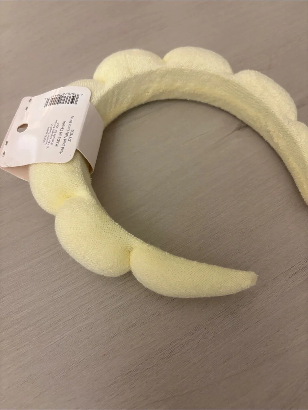 Kids Plush Bubble Headband - Pale Yellow